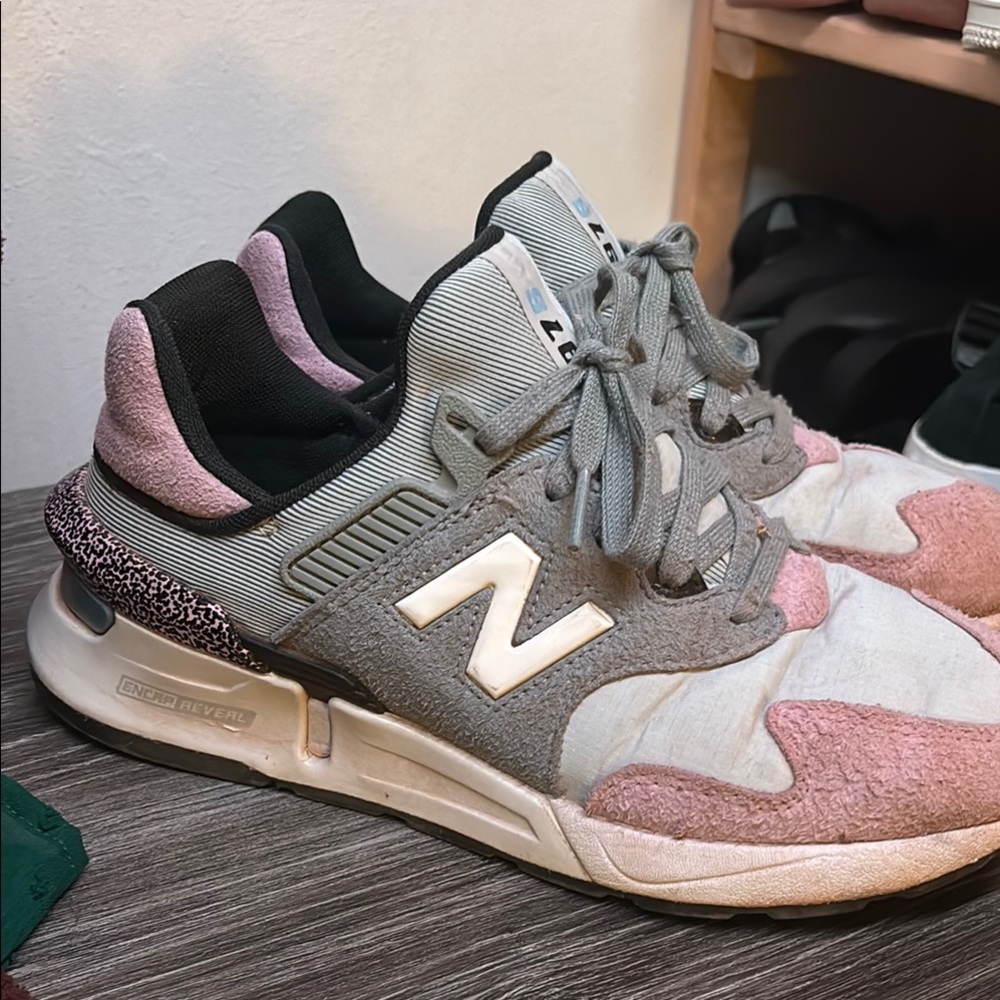 New Balance Gray and Pink Athletic Shoes